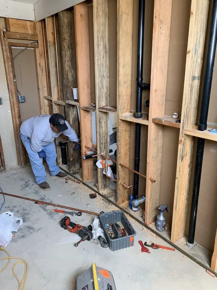 Commercial rough-in plumbing for Gas Line Repair in Oldmans